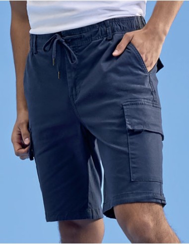 WOM-WB903-Mens Drawstring Cargo Utility Shorts